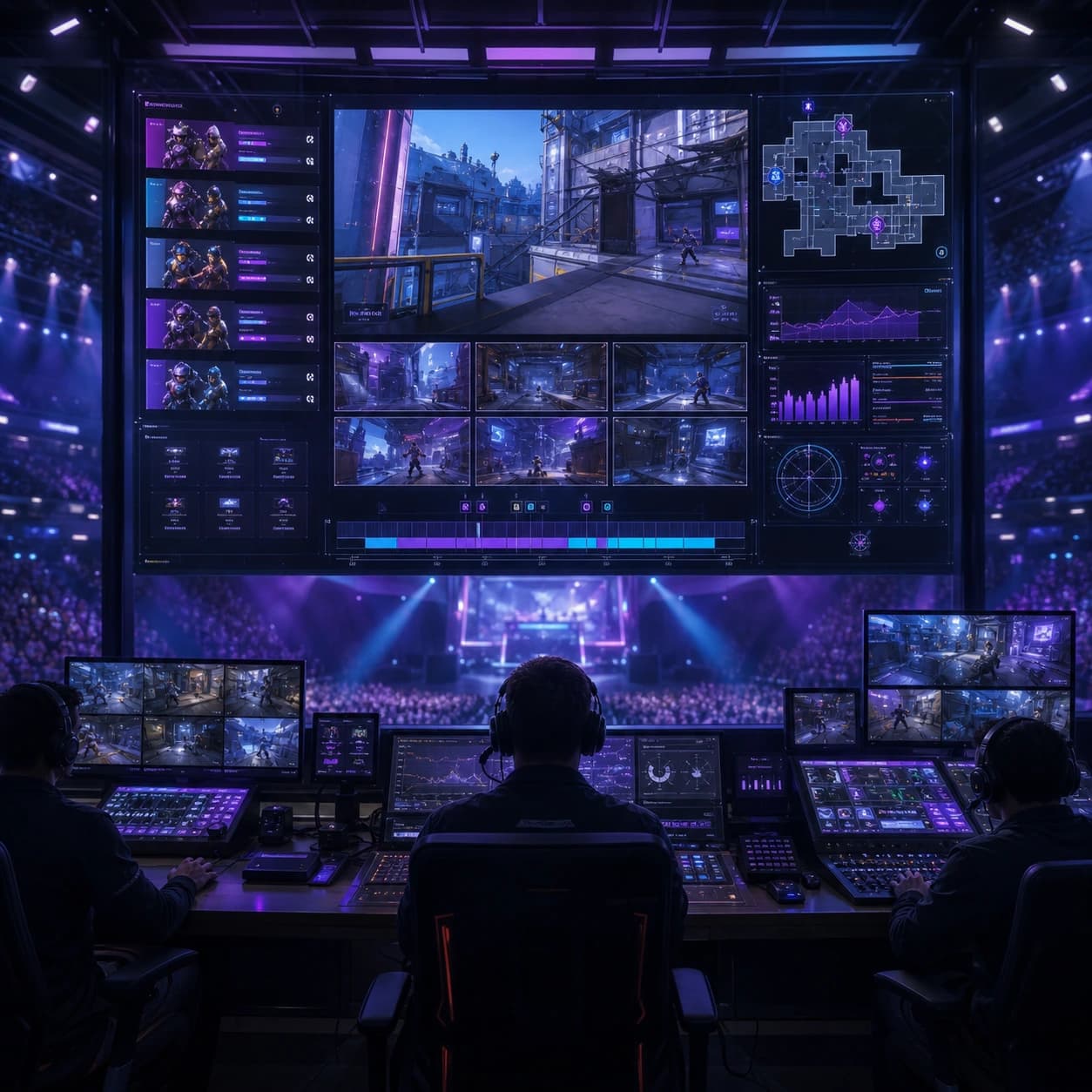Live spectator broadcast interface for esports