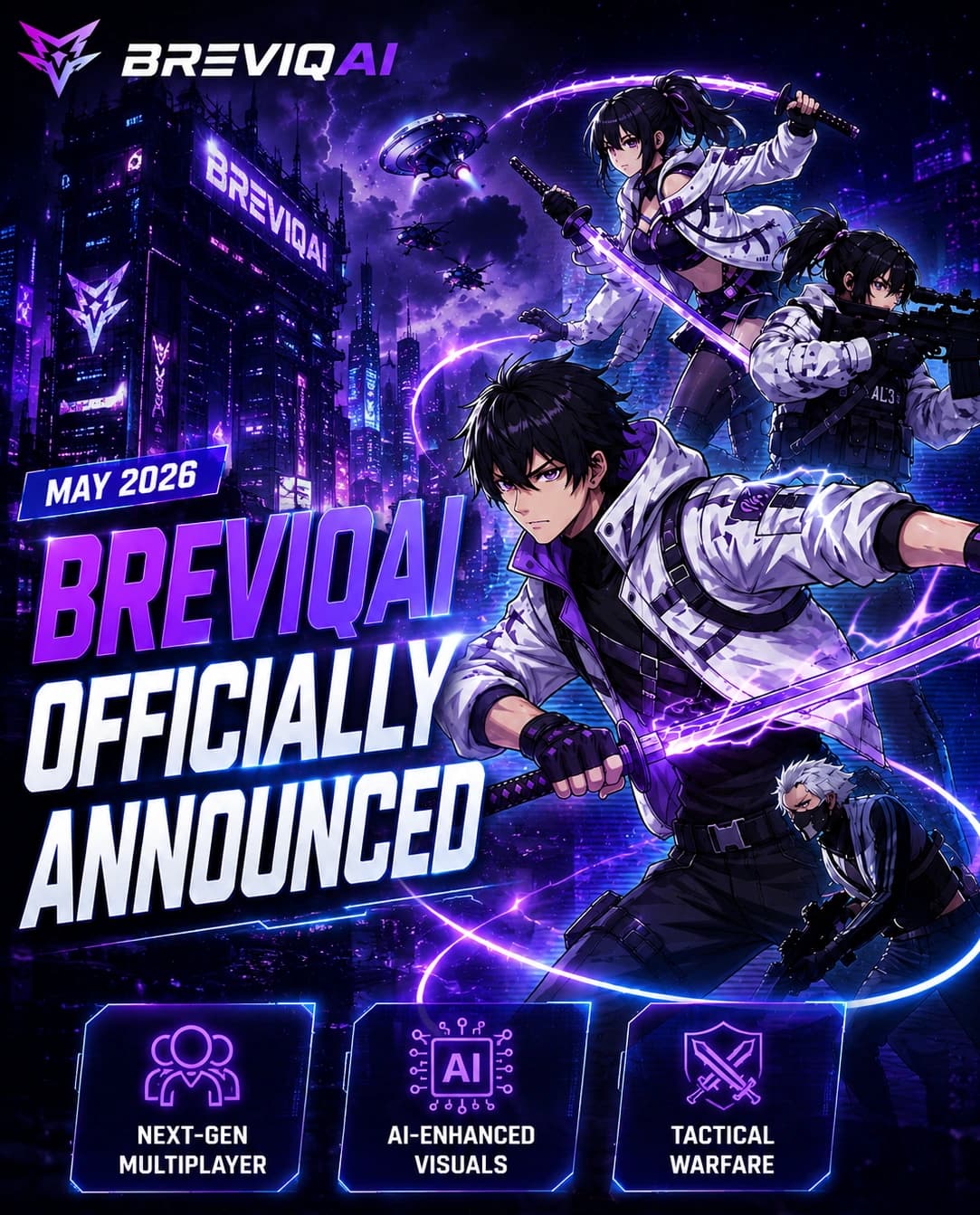 BreviqAI multiplayer combat reveal