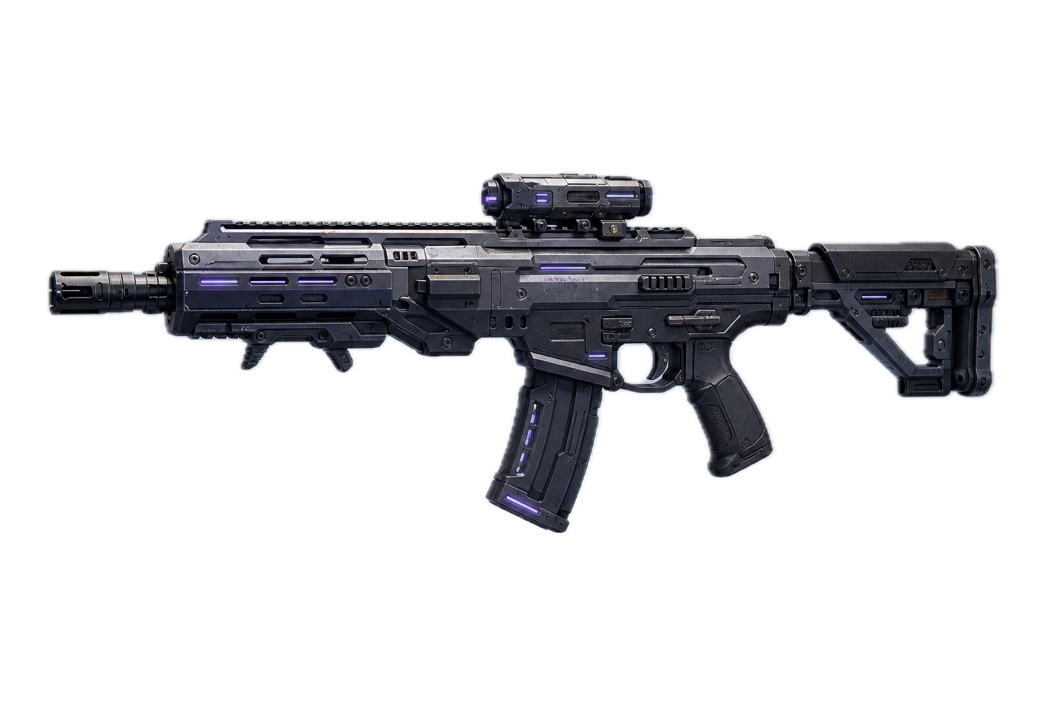 Assault Rifles Blueprint Render